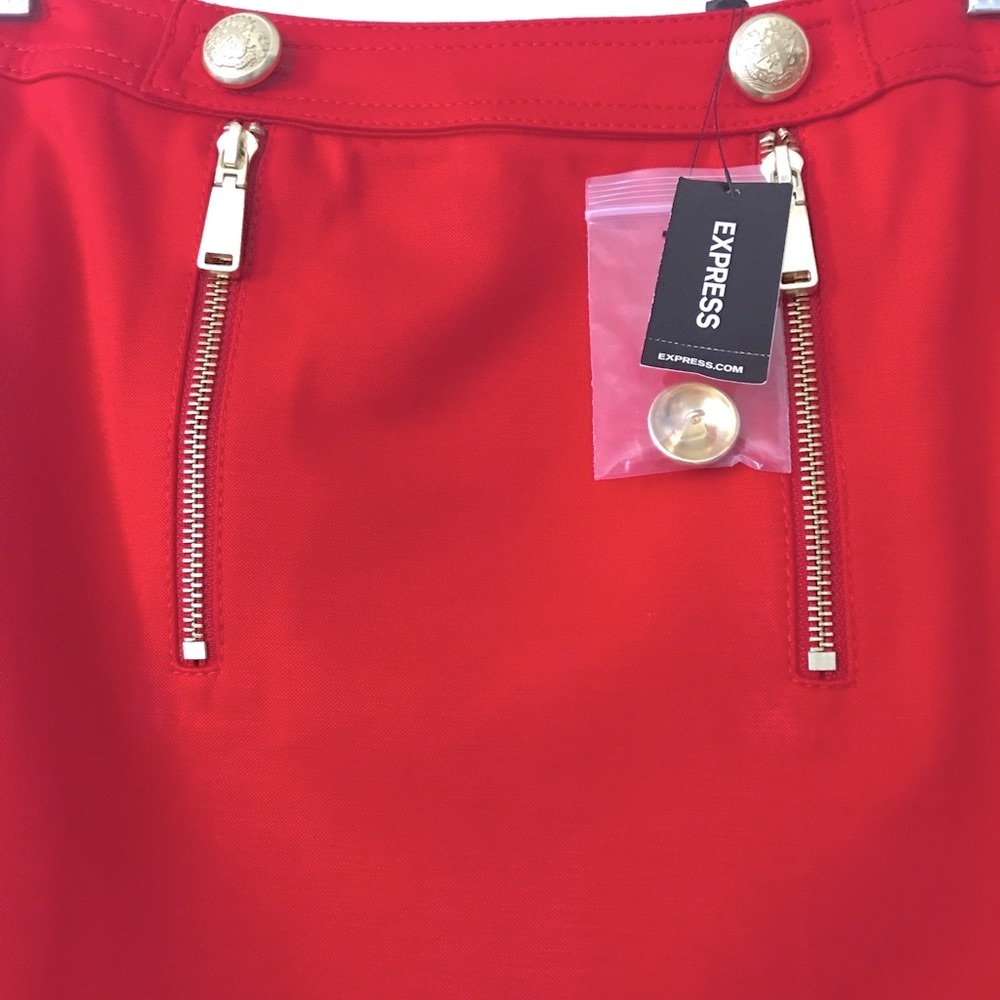 NWT Express Red A-Line Skirt - Picture 2 of 3